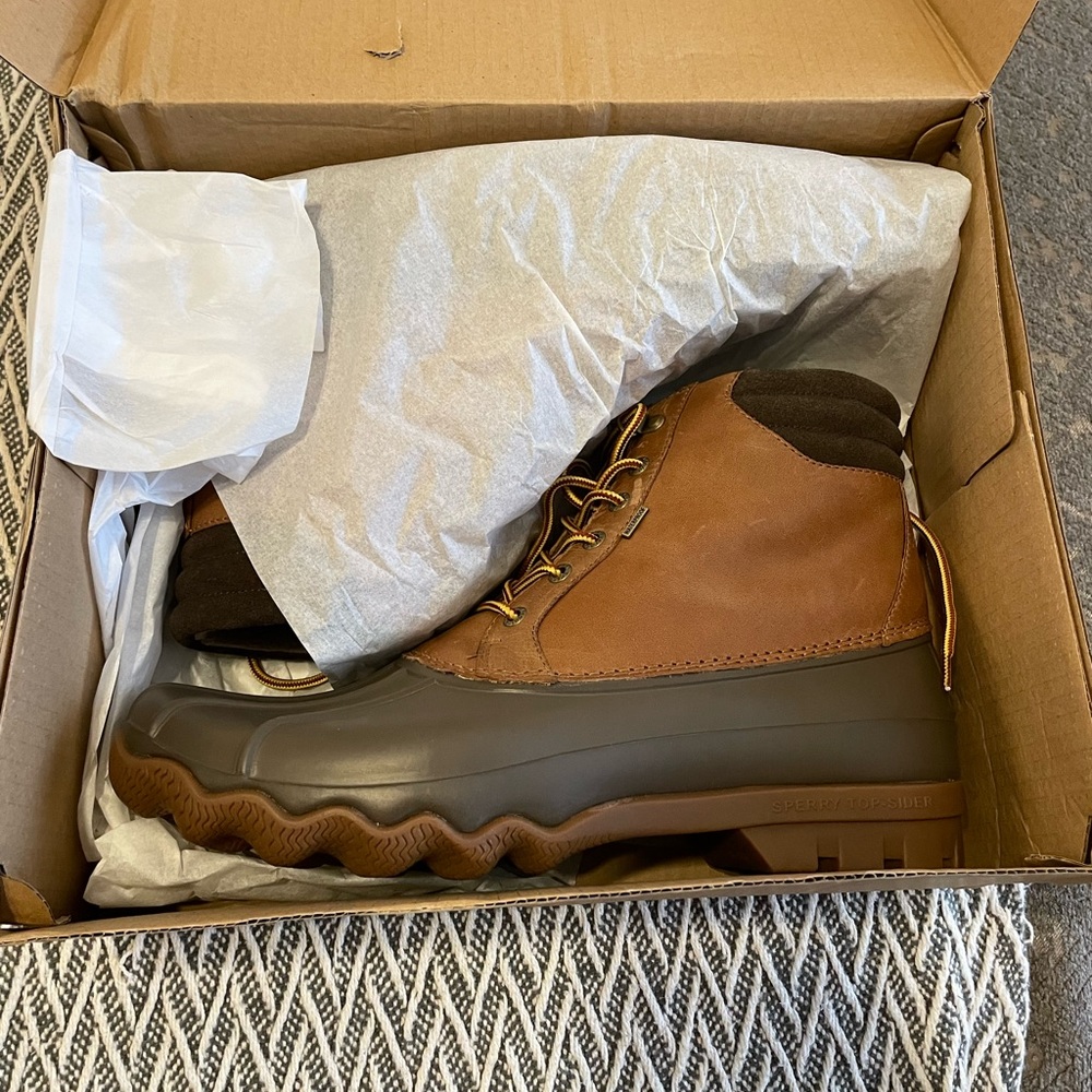 Mens Sperry Top Sider Rain Boot. Size 11.5